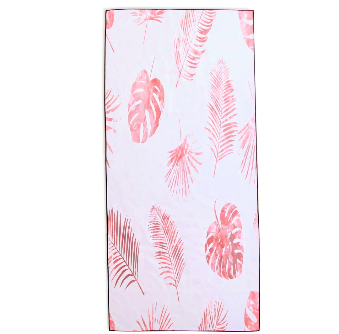 Pink Leaf Beach Towel