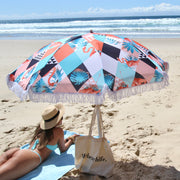 Pink Flamingo Beach Umbrella